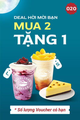 Voucher Highlands Coffee Mua 02 tang 01