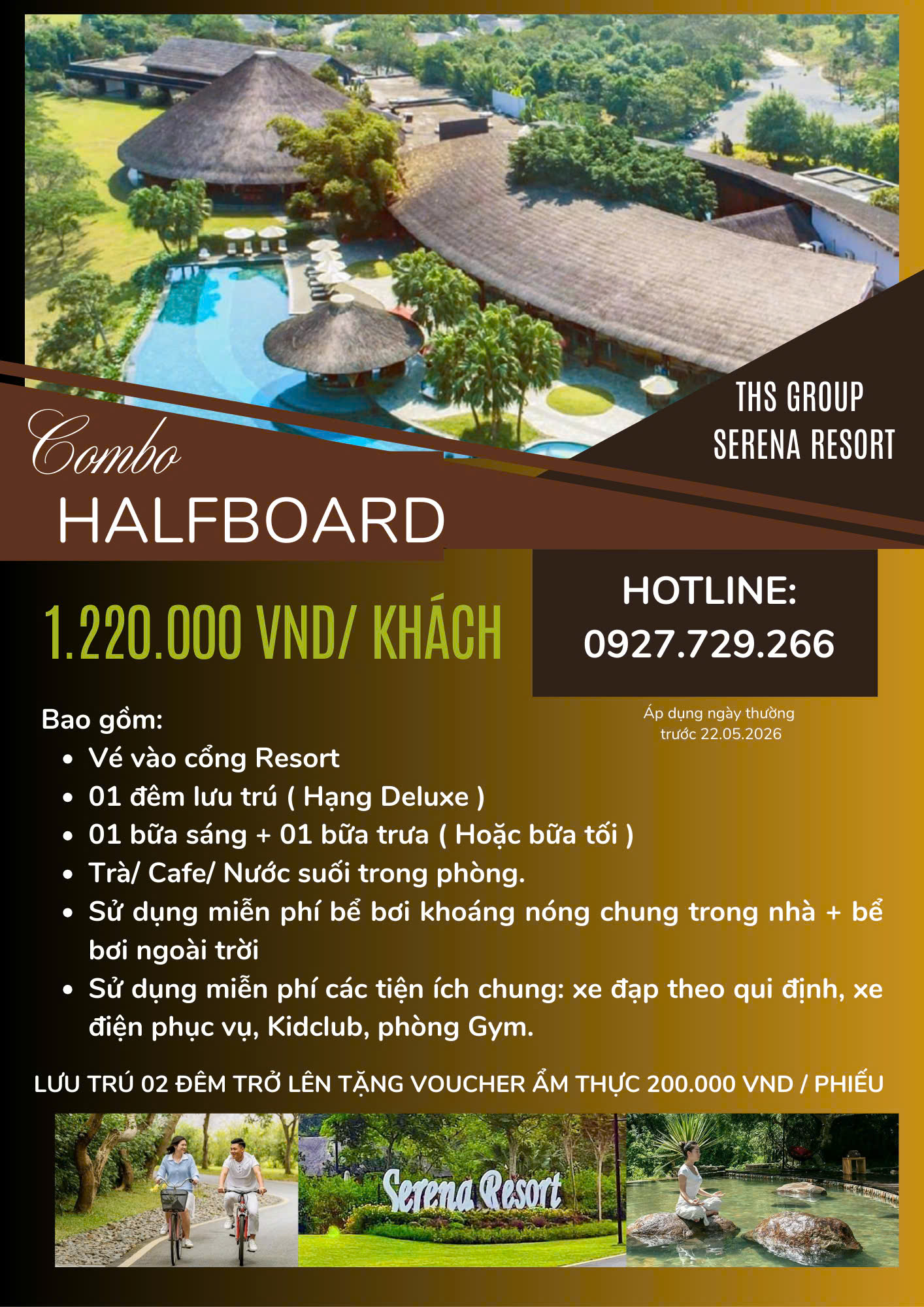 Combo Serena Resort bao gom 02 bua an Combo Serena Resort bao gom 02 bua an